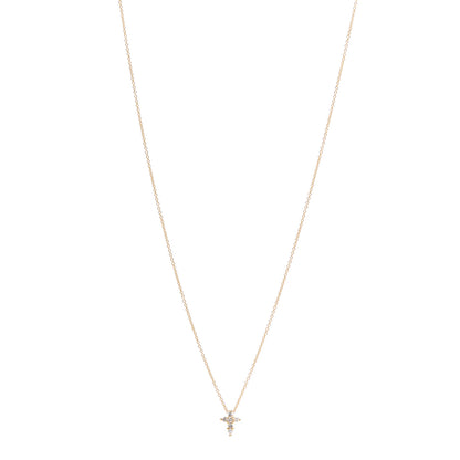 Roberto Coin 18K Yellow Gold Diamond Tiny Treasures Baby Cross Pendant Necklace 1 of 5