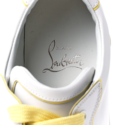 Christian Louboutin Patent Calfskin Womens Fun Vieira Flat Sneakers 37 Bianco 8 of 10