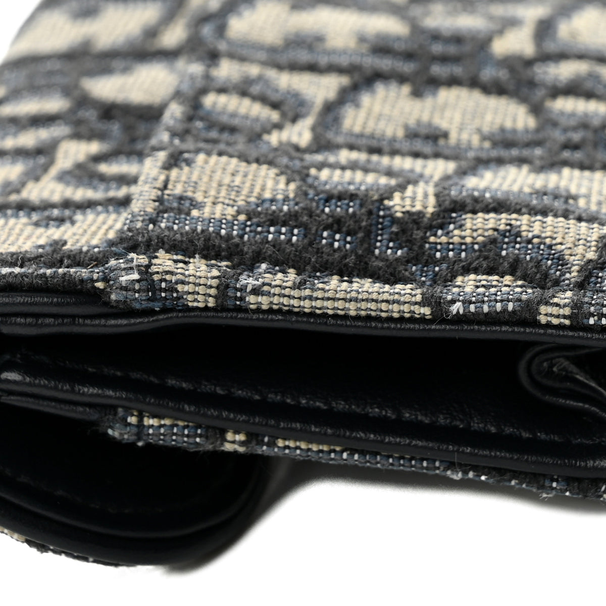 Oblique Saddle Card Holder Blue