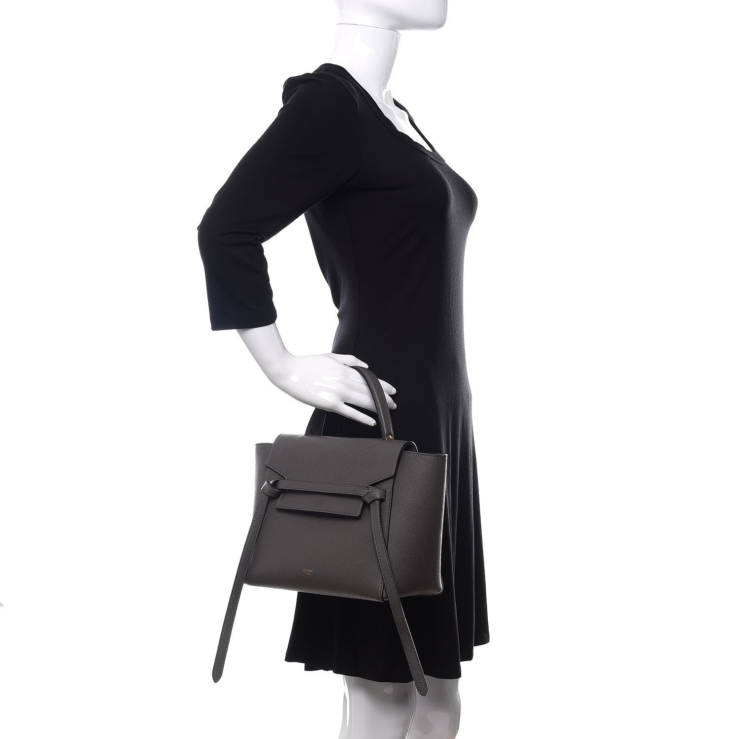 Celine Baby Grained Calfskin Micro Belt Bag Grey 3 of 12