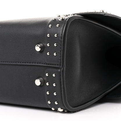 Givenchy Grained Calfskin Studded Small Shark Lock Satchel Black 9 of 9