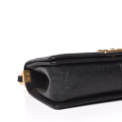Chanel Caviar Chevron Quilted Medium Boy Flap Black 5 of 13