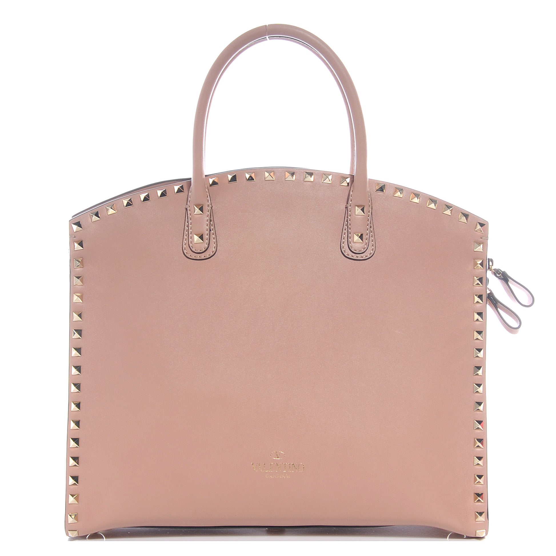 Valentino Garavani Vitello Rockstud Dome Shopper Soft Noisette 1 of 8