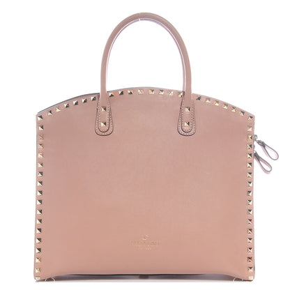 Valentino Garavani Vitello Rockstud Dome Shopper Soft Noisette 1 of 8