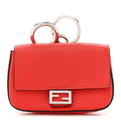 Fendi Cuoio Romano Micro Baguette Charm Papavero 1 of 11