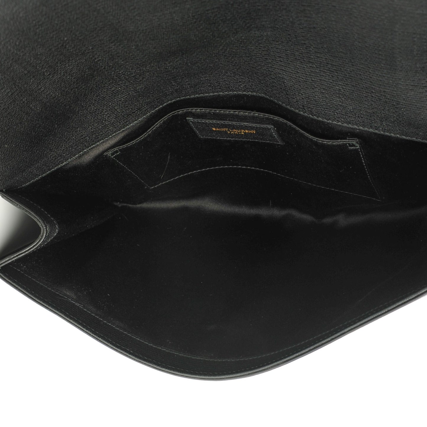 Textured Calfskin Classic Y Ligne Clutch Black