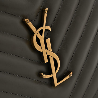 Saint Laurent Calfskin Matelasse Monogram Lou Camera Bag Dusty Grey 13 of 14