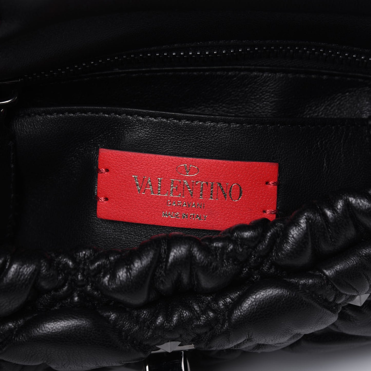 Nappa Small Spikeme Shoulder Bag Black