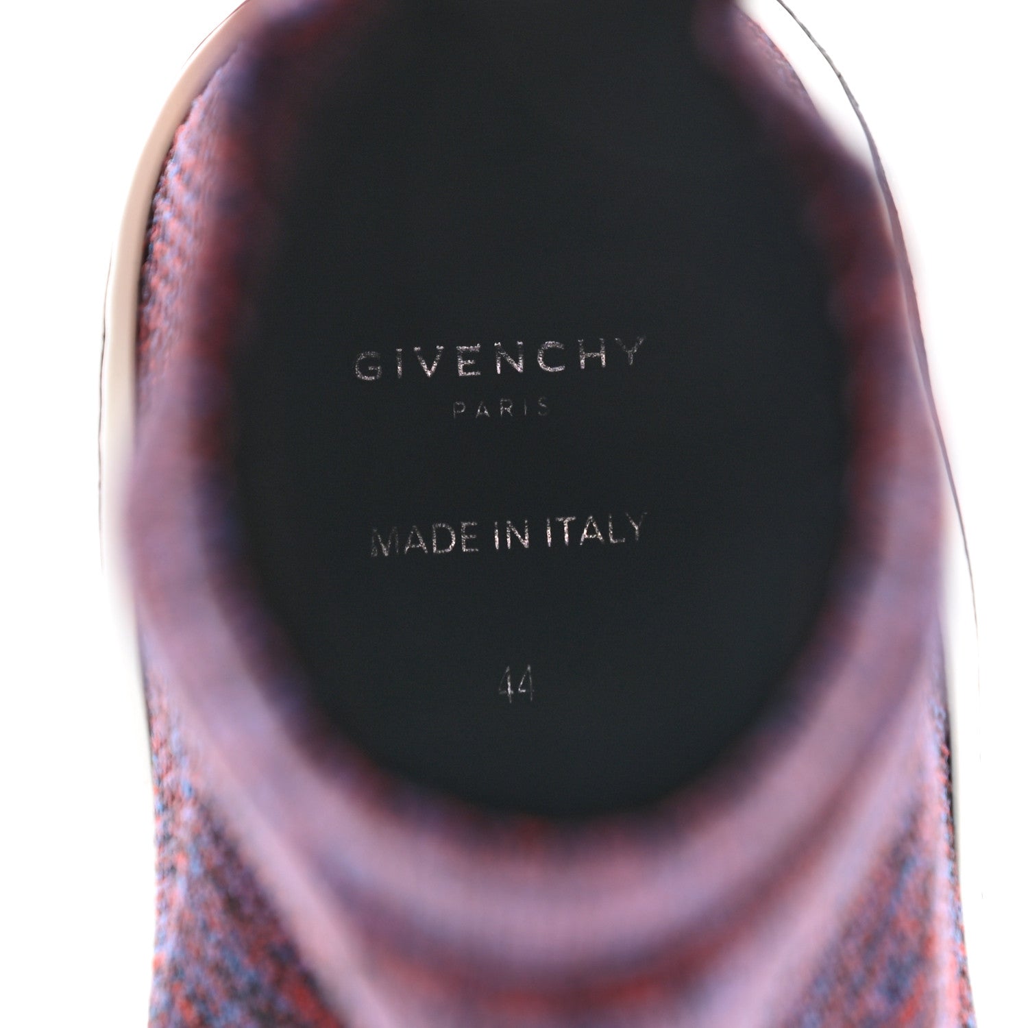 Givenchy Technical Canvas Knit Mens George V Sock Sneakers 44 Burgundy 6 of 6