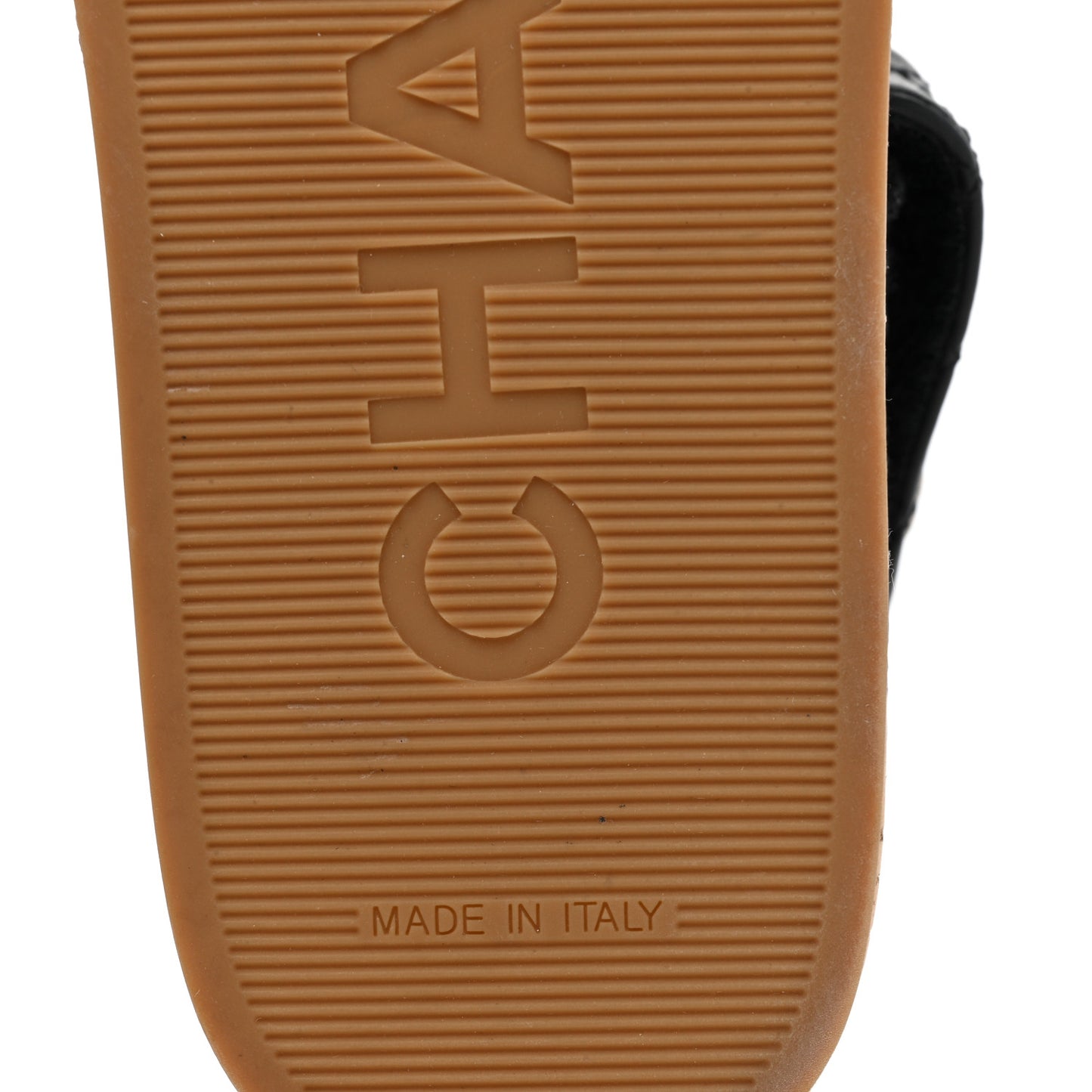 Cord Lambskin Quilted Logo Sandals 40 Black