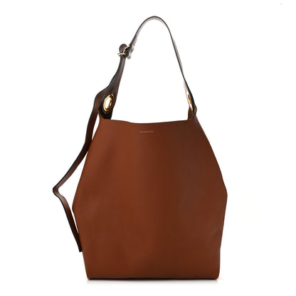 Burberry Smooth Calfskin Medium Grommet Hobo Tan 1 of 10
