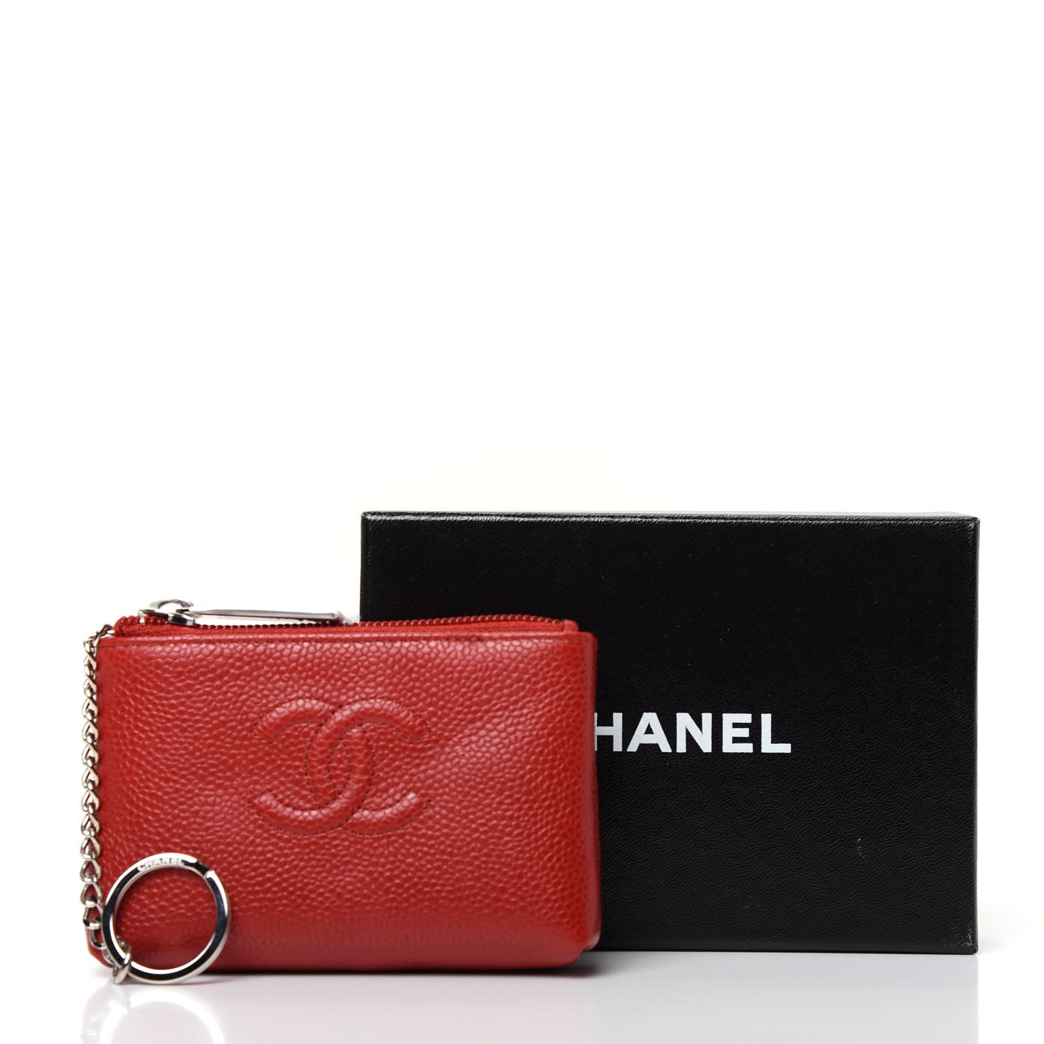 Chanel Caviar Timeless CC Key Holder Red 7 of 7