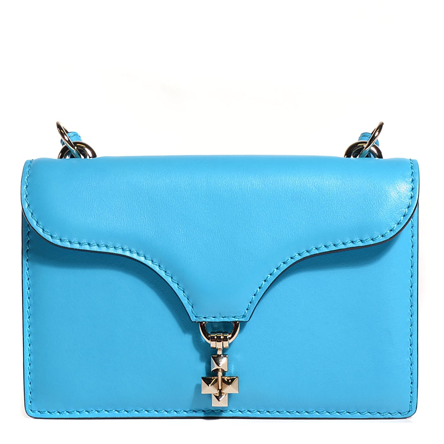Valentino Garavani Vitello Rockstud Band Flap Parrot 1 of 8