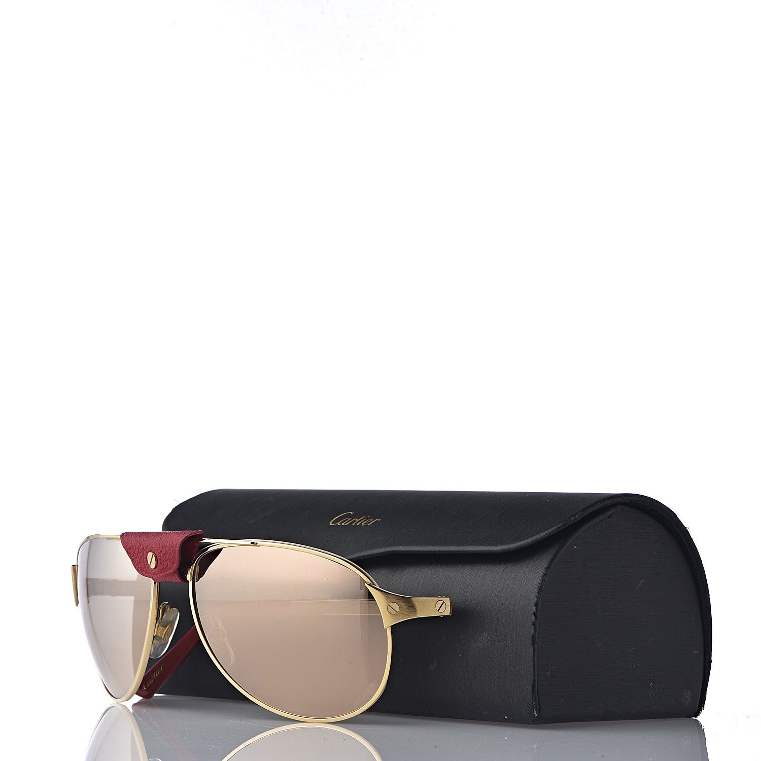 Cartier Santos Dumont Aviator Sunglasses Gold 9 of 9