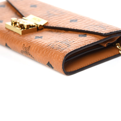 MCM Visetos Large Patricia Wallet On Chain Cognac 8 of 9