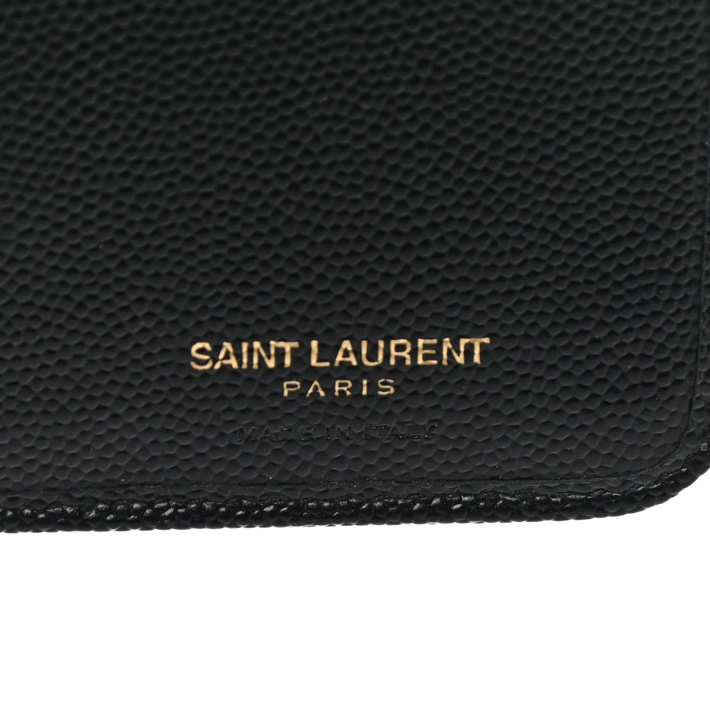 Grain De Poudre Matelasse Chevron Monogram Compact Zip Around Wallet Black