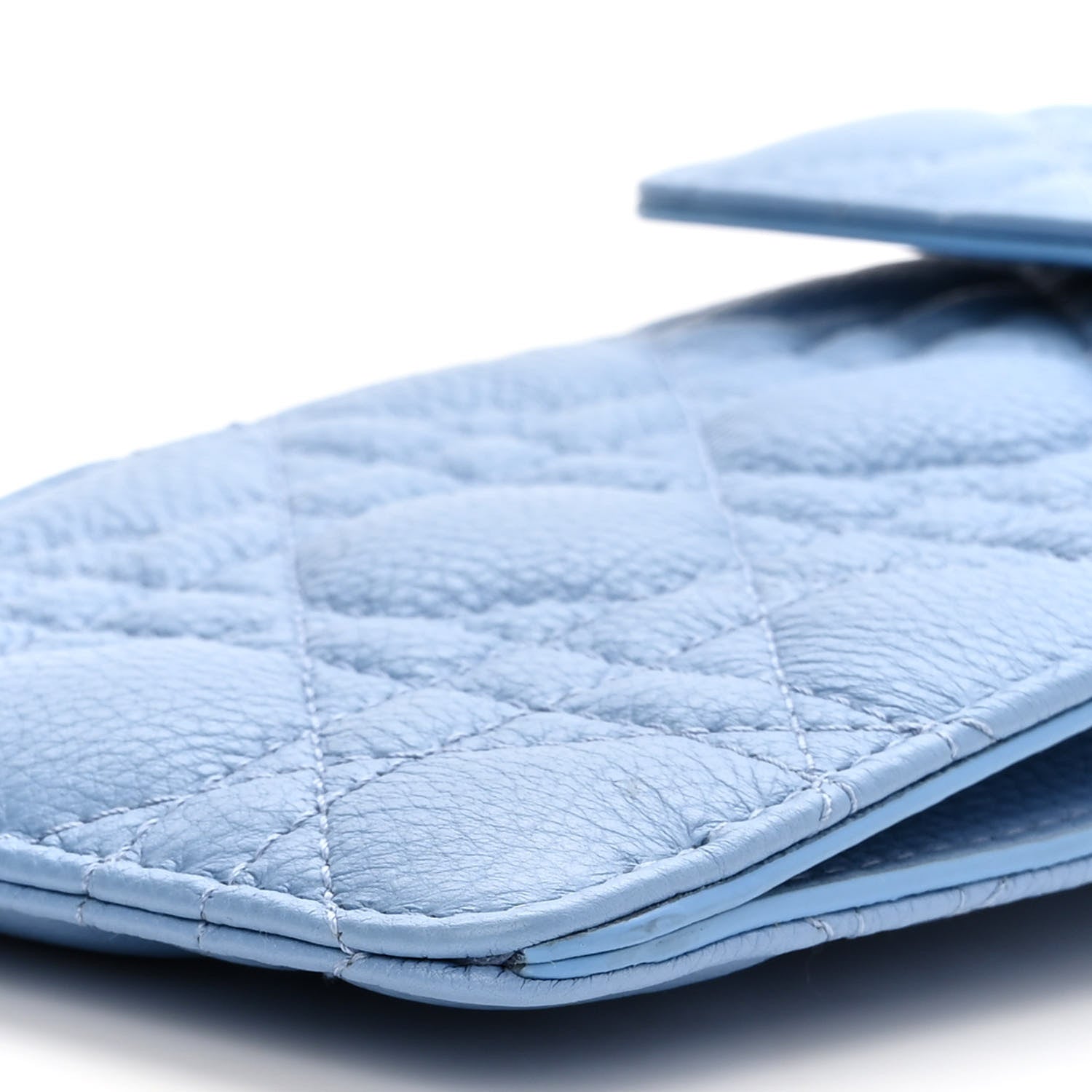 Christian Dior Grained Calfskin Cannage Caro Phone Pouch Holder Cornflower 10 of 10