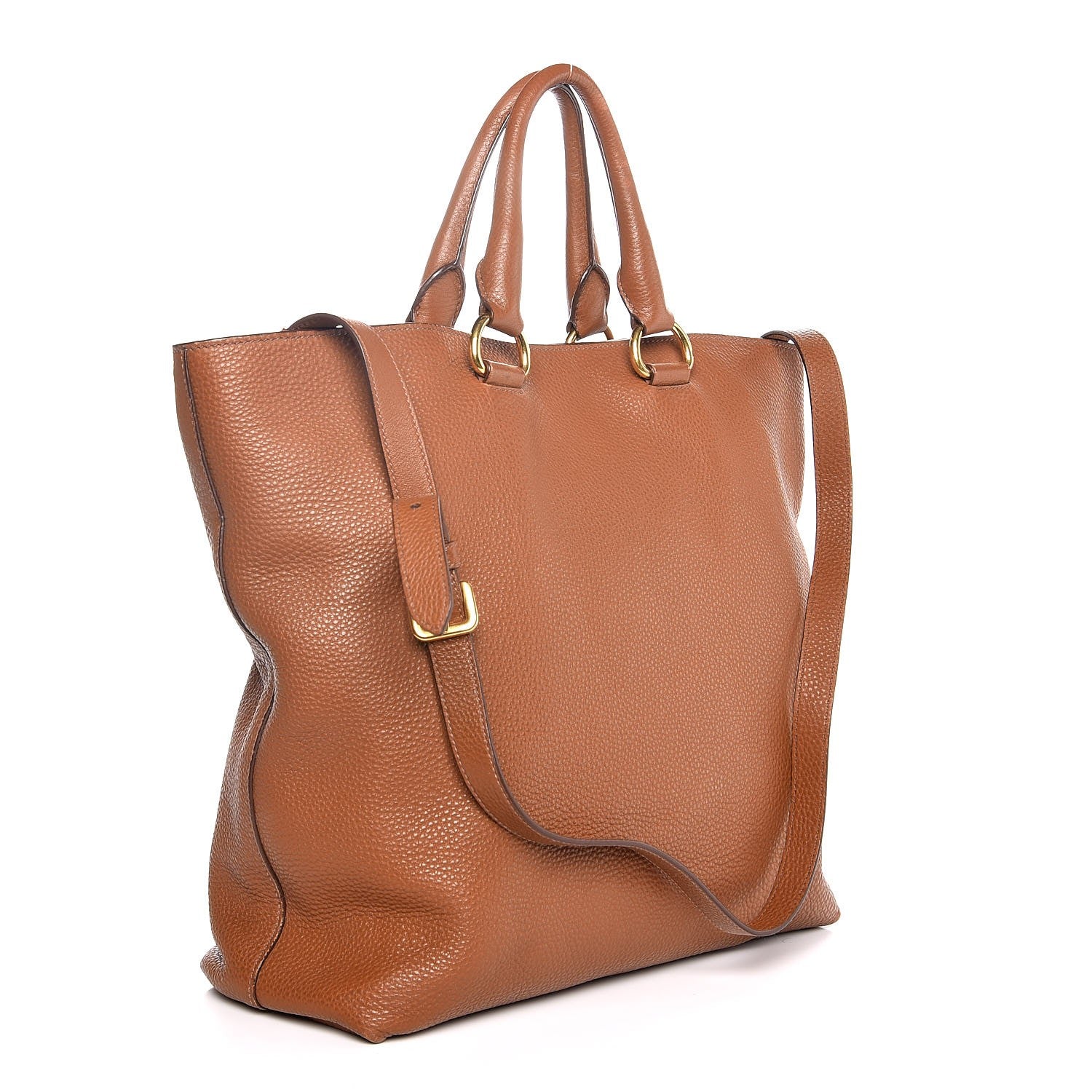 Prada Vitello Daino Shopping Tote Brandy 3 of 15