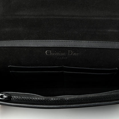 Christian Dior Ultra Matte Calfskin Cannage Studded Lady Dior Wallet on Chain Pouch Black 4 of 4