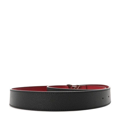 Louis Vuitton Taurillon Calfskin Monogram 30mm LV Initiales Reversible Belt 85 34 Black Red 7 of 7