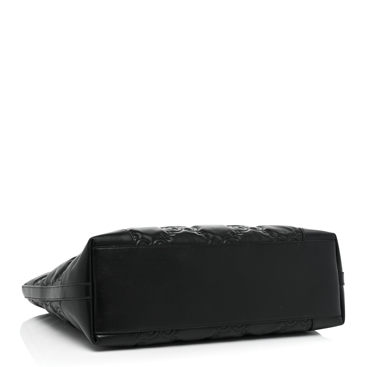 Calfskin GG Matelasse Medium Ophidia Shopping Tote Black