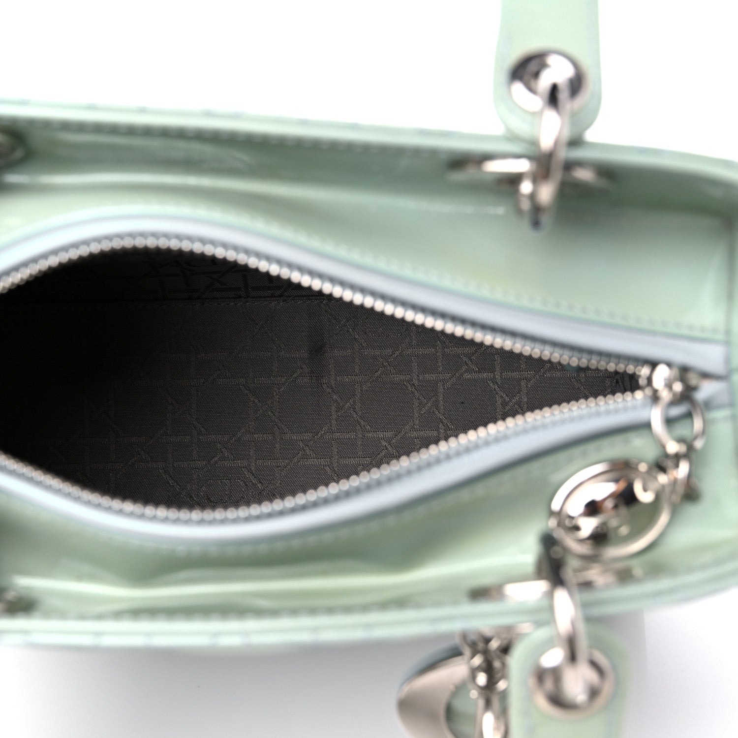 Christian Dior Patent Cannage Medium Lady Dior Blue Alcier 5 of 10