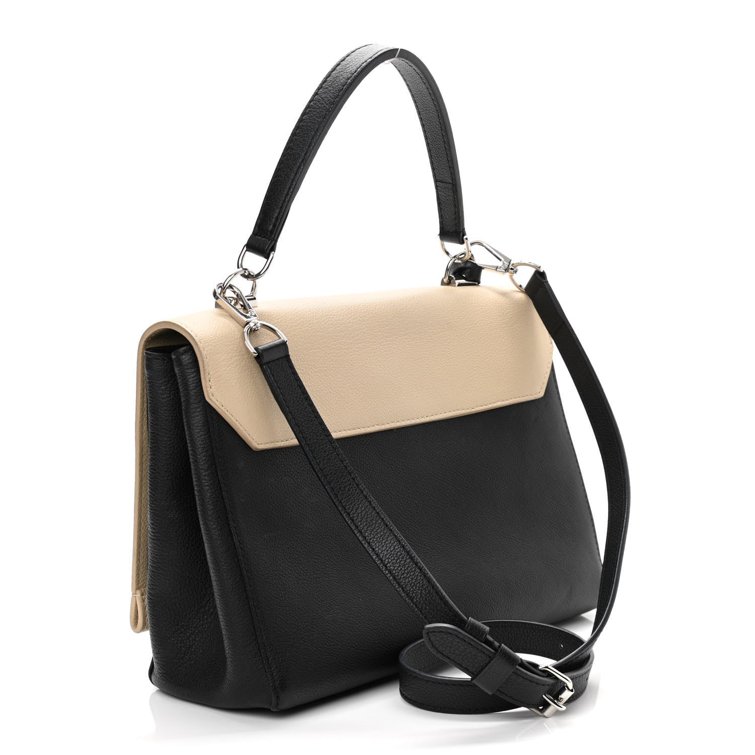 Louis Vuitton Soft Calfskin Lockme II Top Handle Vanille Black 3 of 16