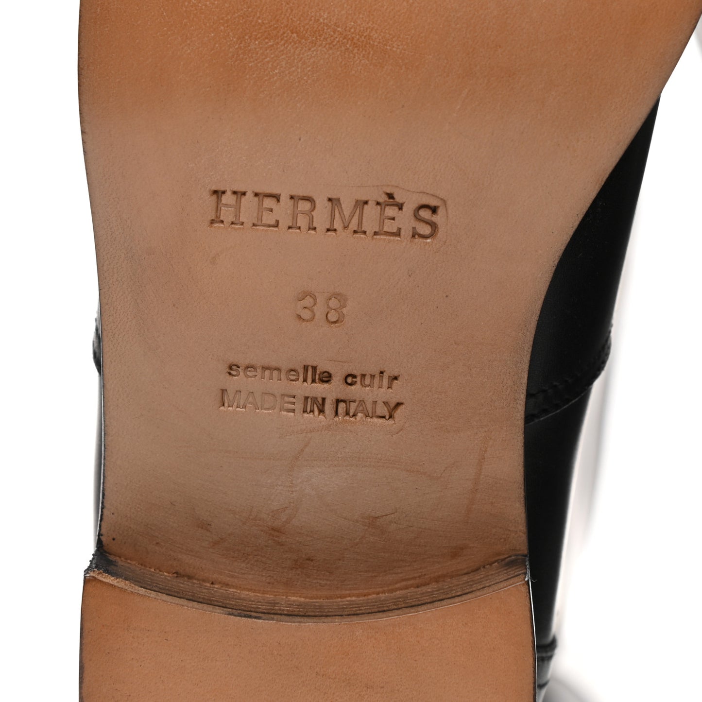Box Calfskin Equestrian Land Boots 38 Black