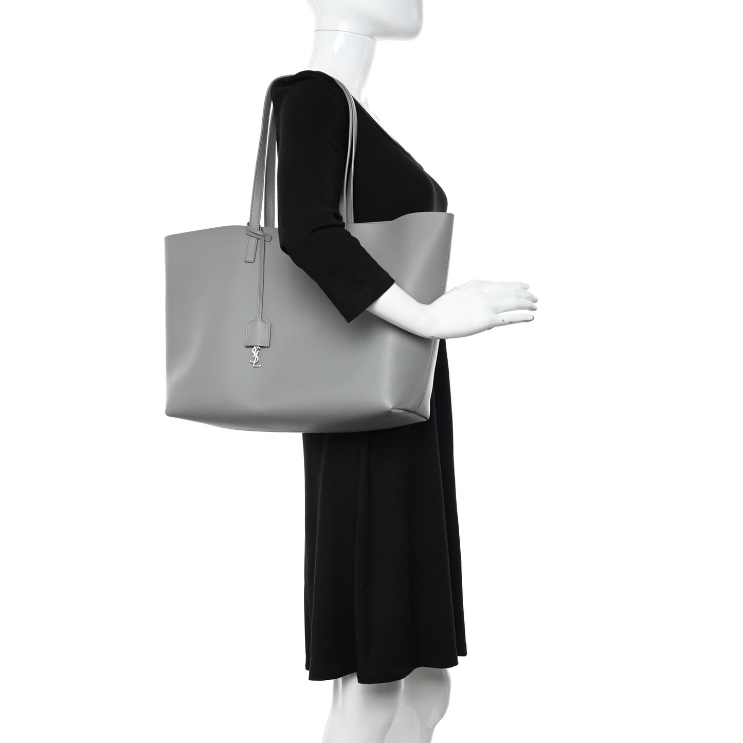 Calfskin East West Shopping Tote Fog