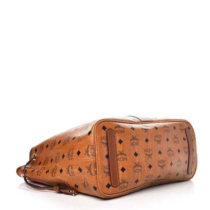 MCM Visetos Medium Liz Reversible Shopper Tote Cognac 6 of 20