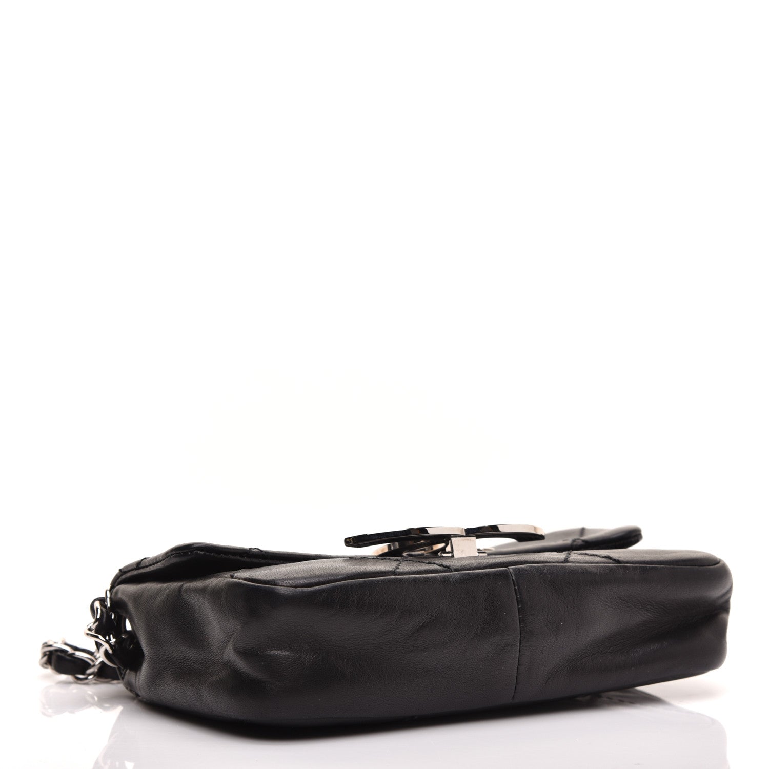 Chanel Lambskin Diamond Stitched Mini Flap Black 4 of 11