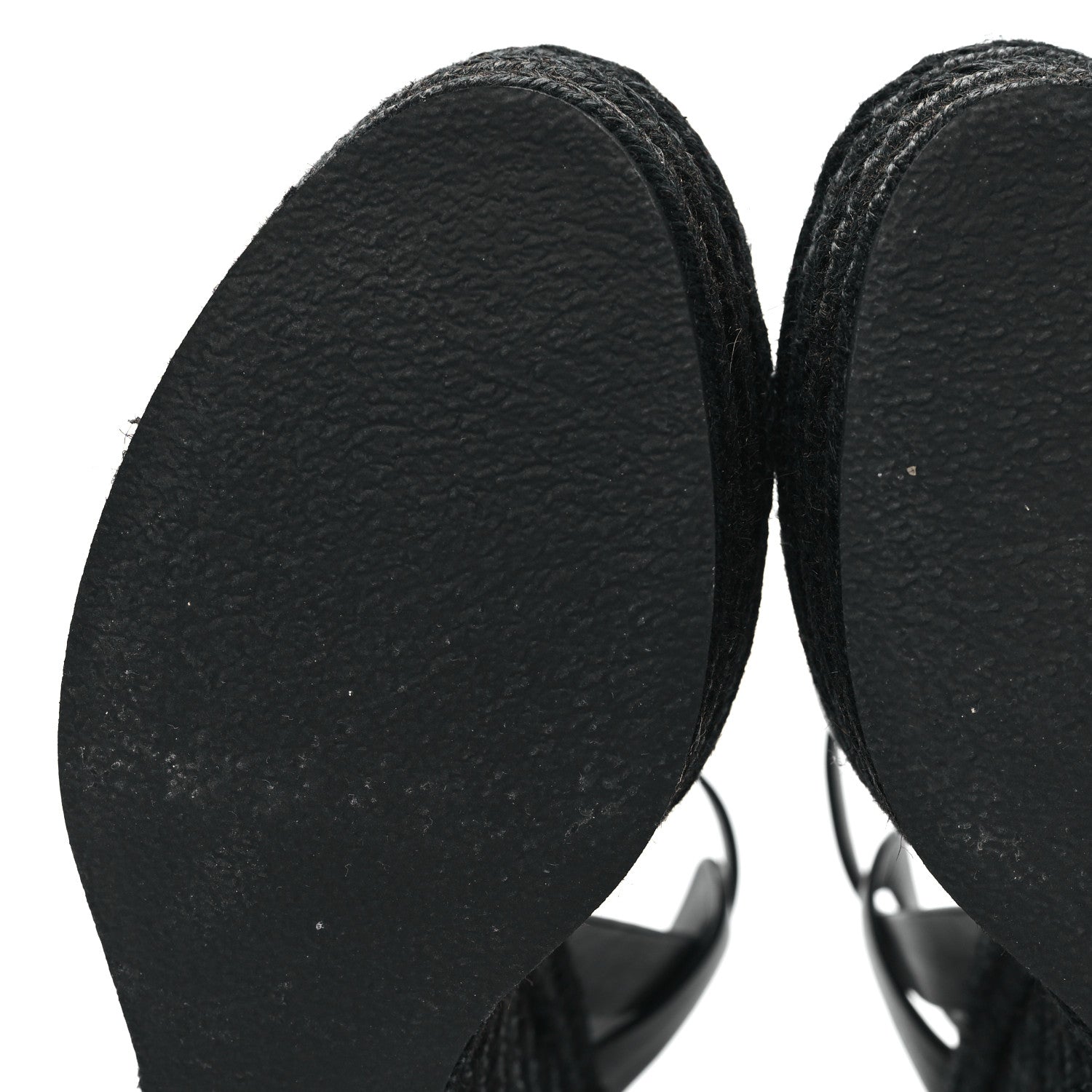 Saint Laurent Calfskin Tribute 95 Platform Espadrille Wedge Sandals 39 Black 8 of 8
