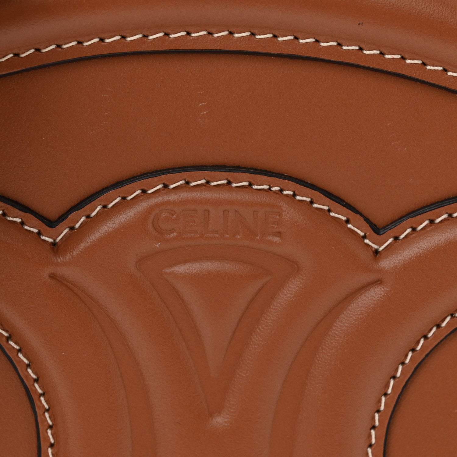 Celine Smooth Calfskin Cuir Triomphe Oval Bag Tan 6 of 11