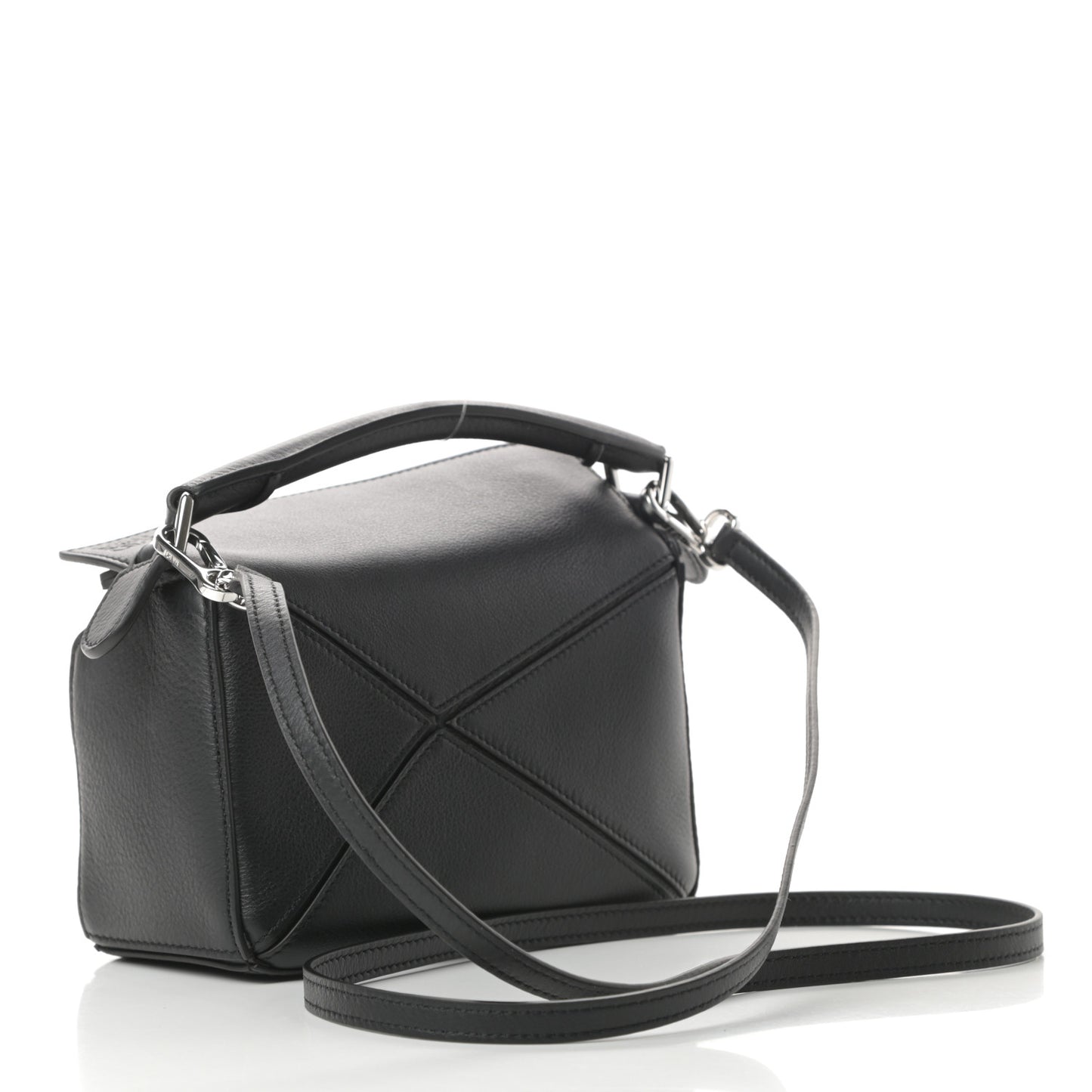 Calfskin Mini Puzzle Bag Black
