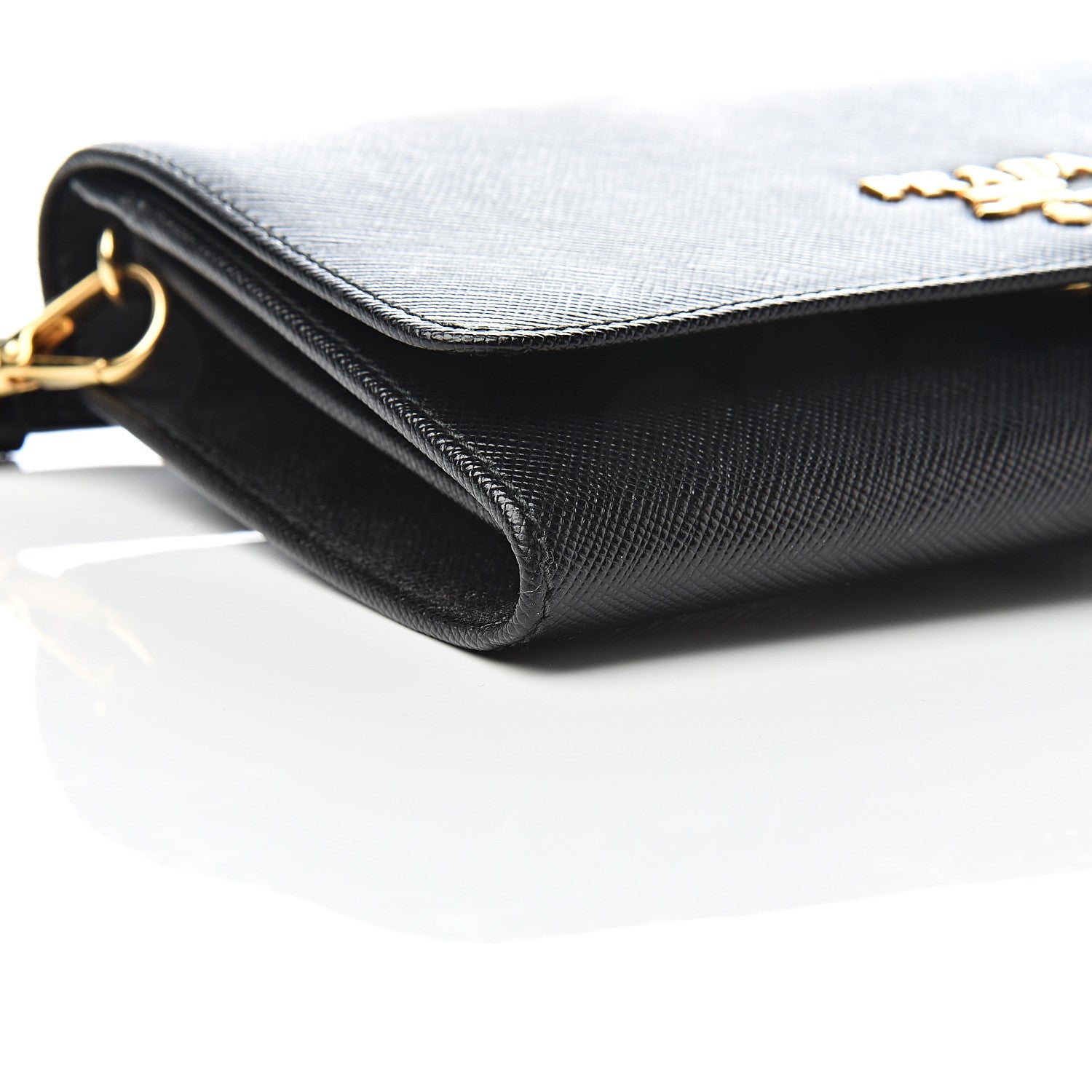 Prada Saffiano Metal Wristlet Black 8 of 9