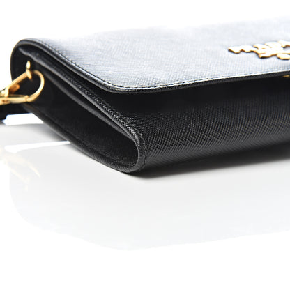 Prada Saffiano Metal Wristlet Black 8 of 9