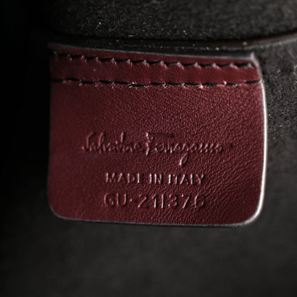 Salvatore Ferragamo Calfskin Travel Tote Burgundy 7 of 17