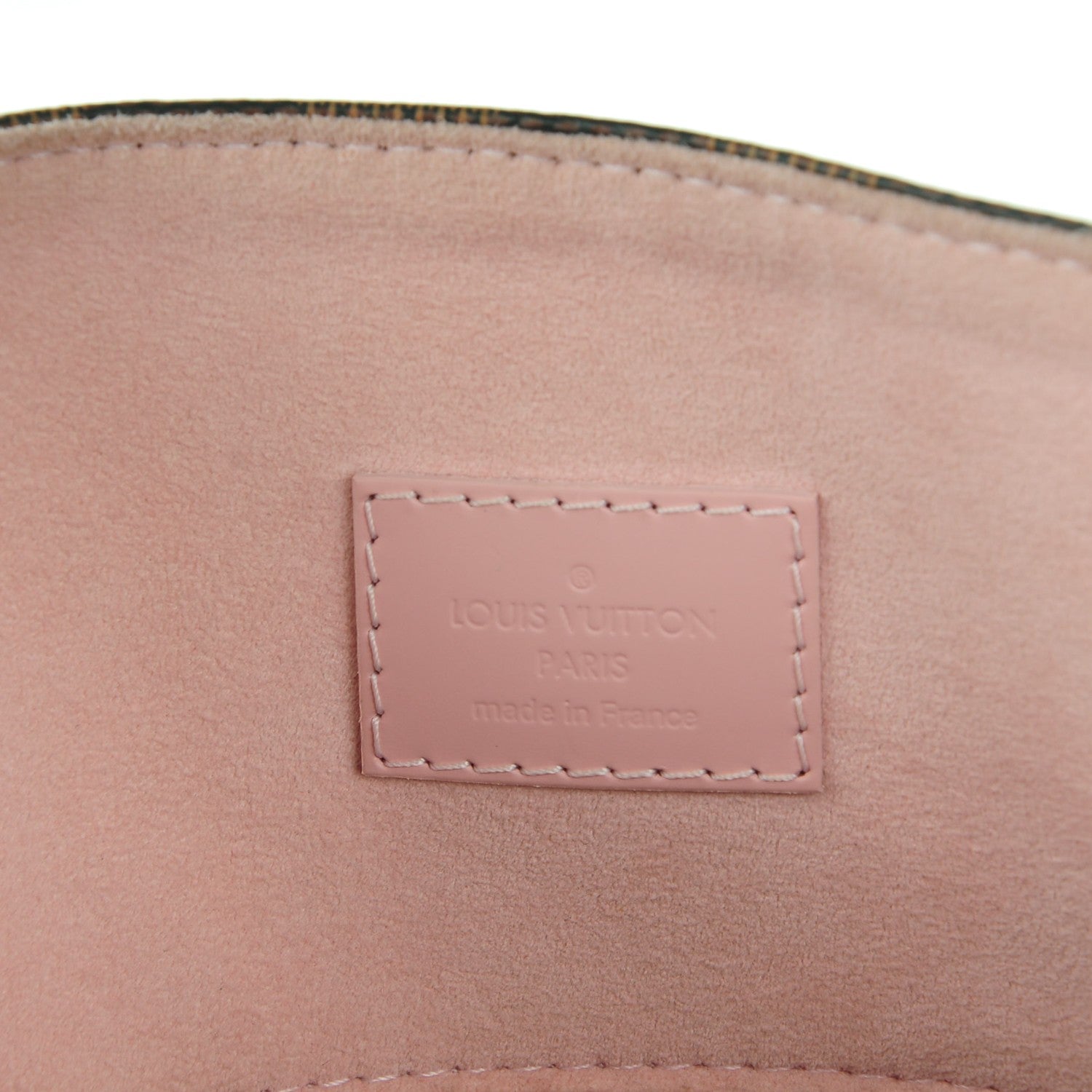 Louis Vuitton Damier Ebene Caissa Hobo Rose Ballerine 6 of 9
