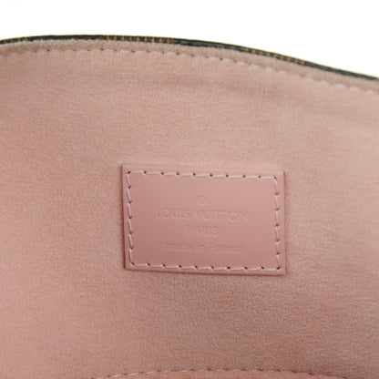 Louis Vuitton Damier Ebene Caissa Hobo Rose Ballerine 6 of 9