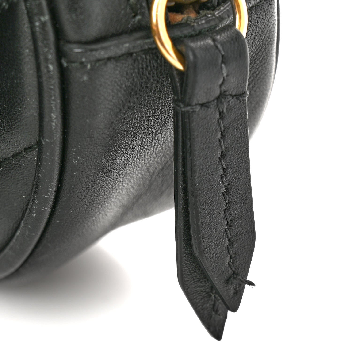 Gucci Calfskin Matelasse GG Marmont Belt Bag 85 34 Black 10 of 10
