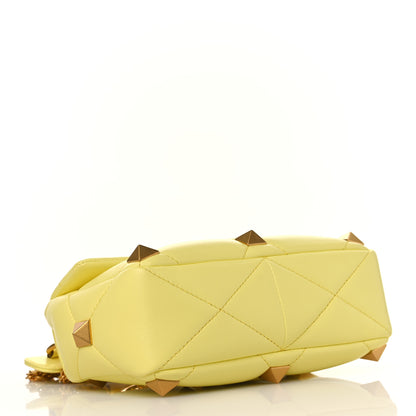 Valentino Garavani Nappa Medium Roman Stud Shoulder Bag Lime Sorbet 4 of 9