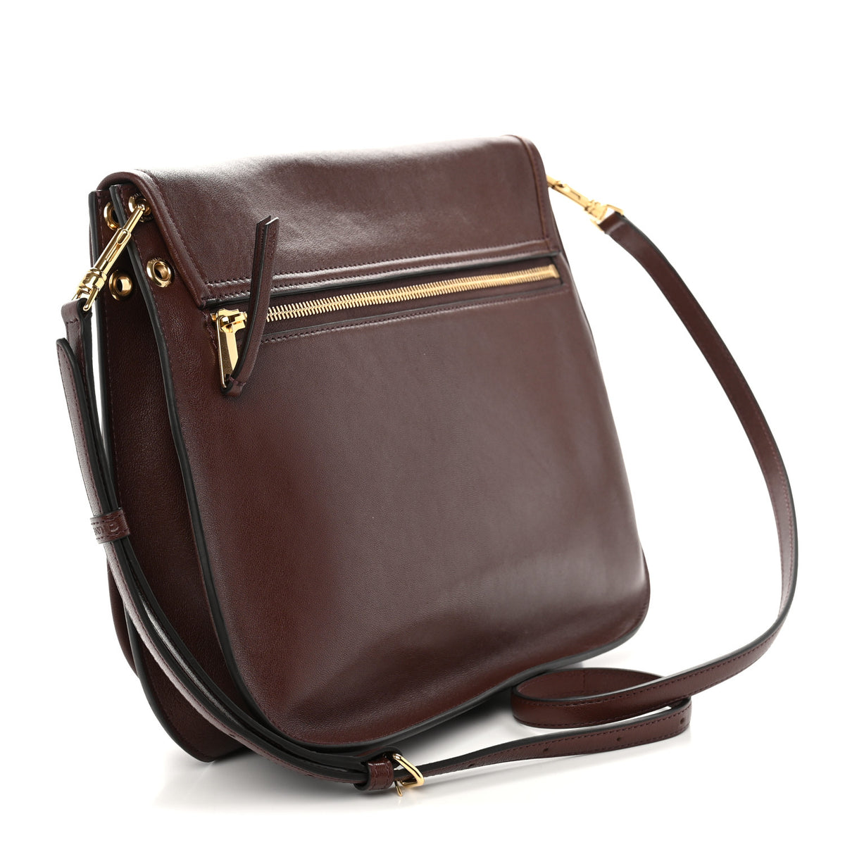 Celine Shiny Lambskin Soft Triomphe Besace Bag Brick 3 of 10