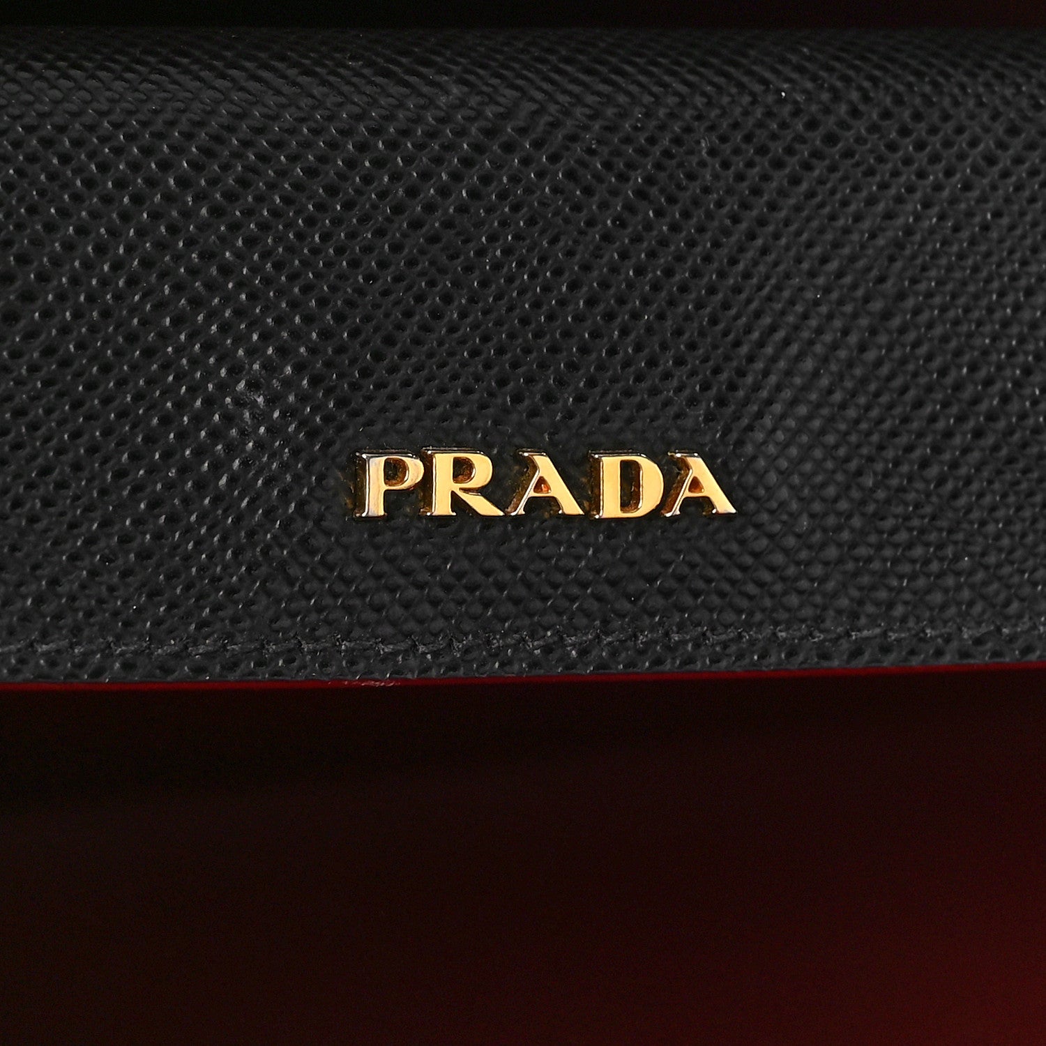 Prada Saffiano Cuir Small Double Bag Black Fuoco 6 of 8