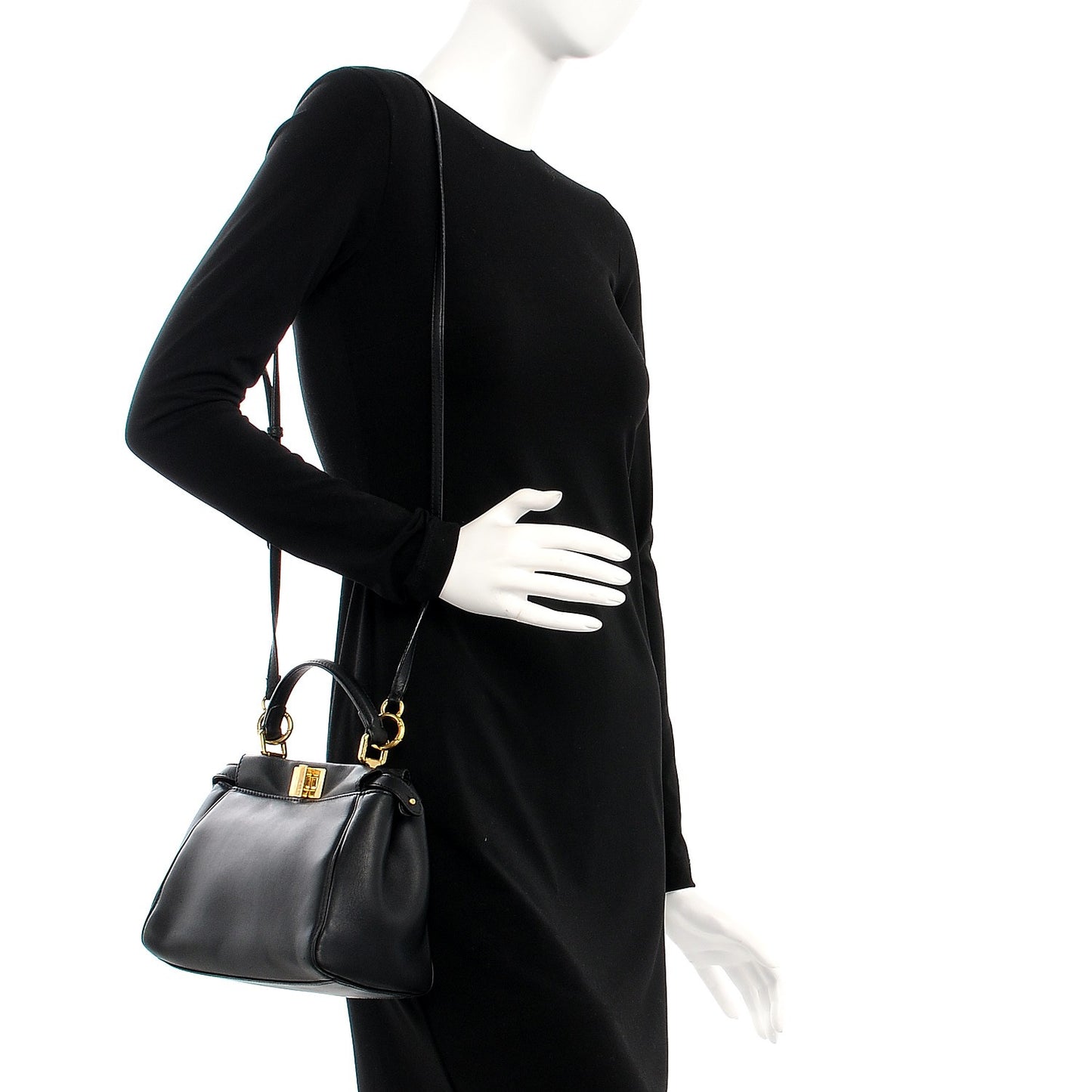 Nappa Mini Peekaboo Iconic Satchel Black