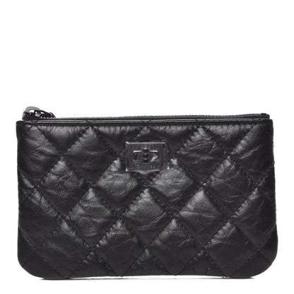 Chanel Aged Calfskin Quilted Small Reissue Cosmetic Case So Black 1 of 8