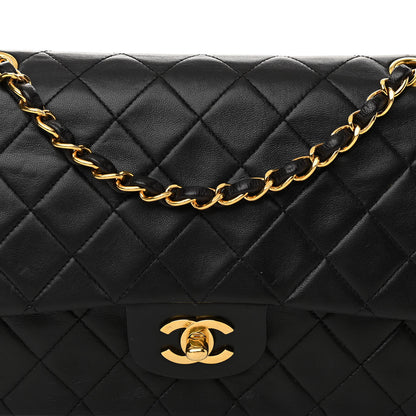 Chanel Lambskin Quilted Medium Double Flap Black 8 of 13
