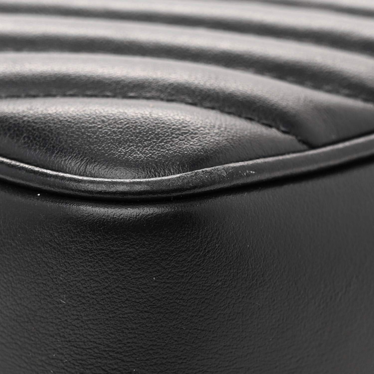 Saint Laurent Calfskin Matelasse Monogram Lou Camera Bag Black 13 of 14