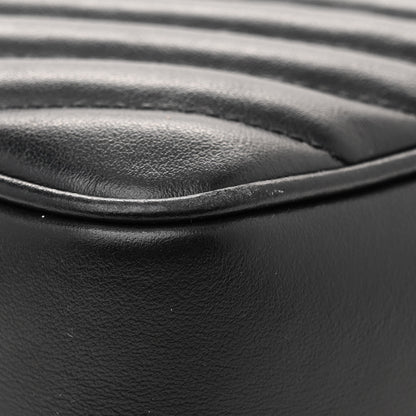 Saint Laurent Calfskin Matelasse Monogram Lou Camera Bag Black 13 of 14