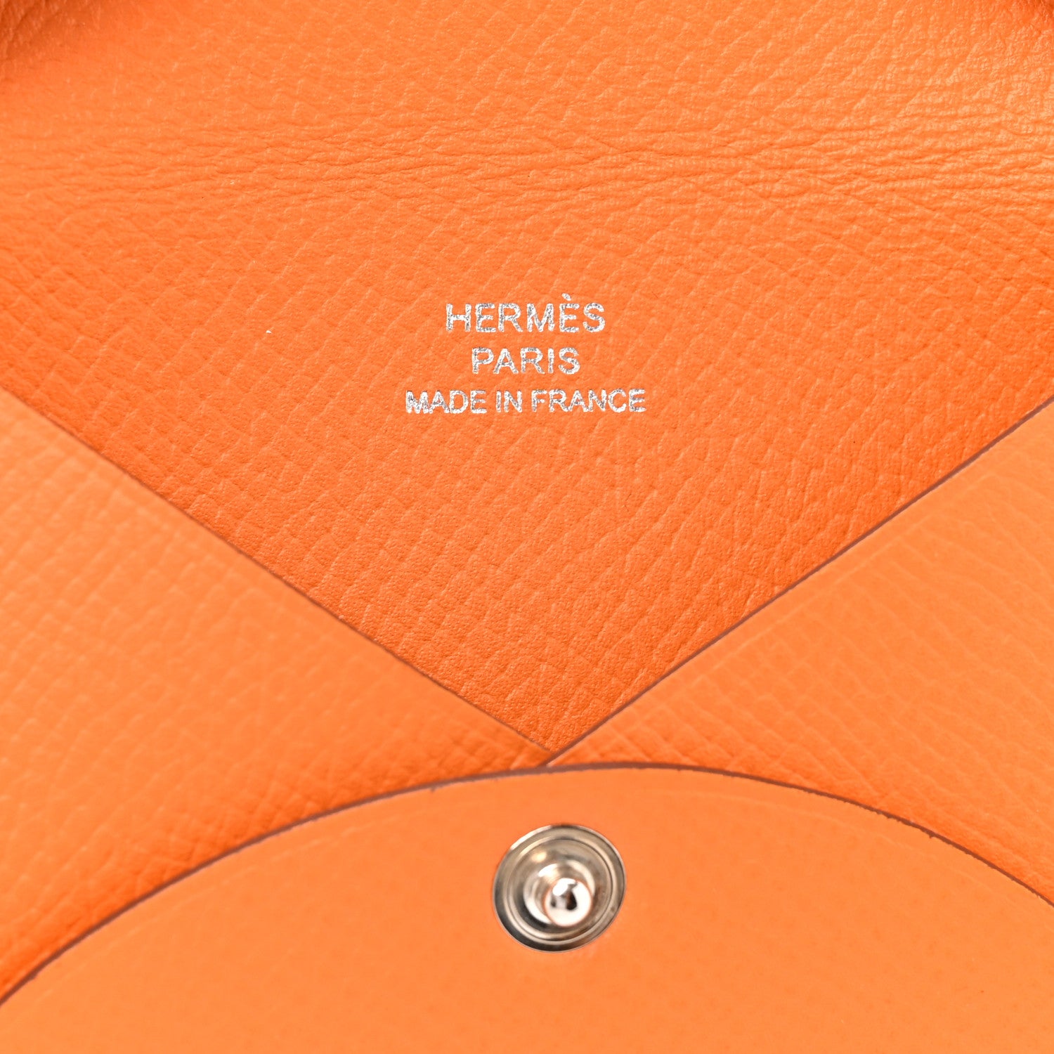 Hermes Epsom Calvi Card Case Orange 6 of 8