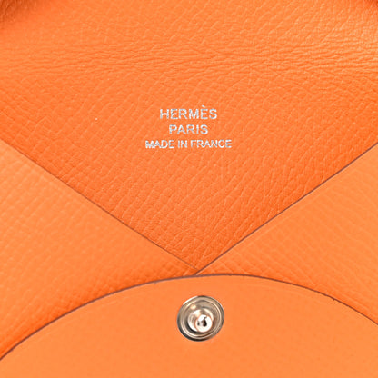 Hermes Epsom Calvi Card Case Orange 6 of 8